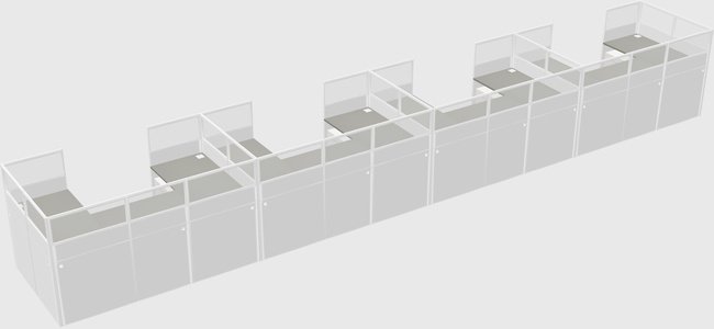 Cabine en u