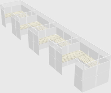 Cabine en u
