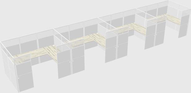 Cabine en u