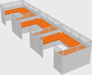 U-shaped cubicle