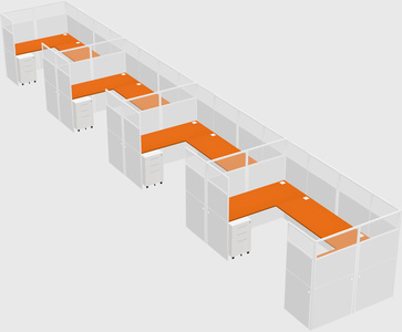 U-shaped cubicle