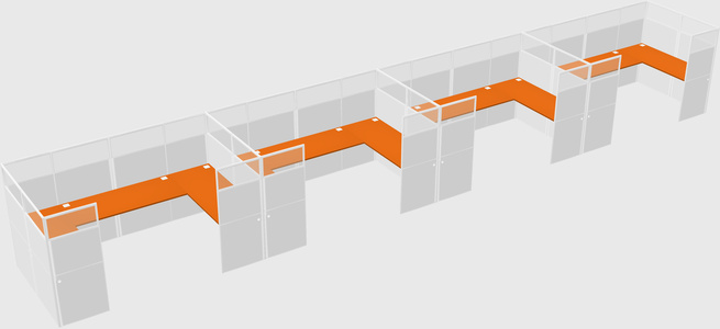 U-shaped cubicle