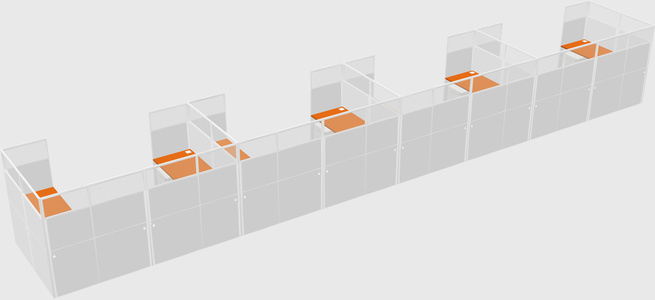 U-shaped cubicle