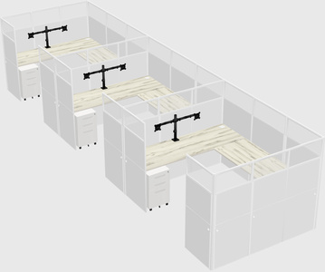 U-shaped cubicle