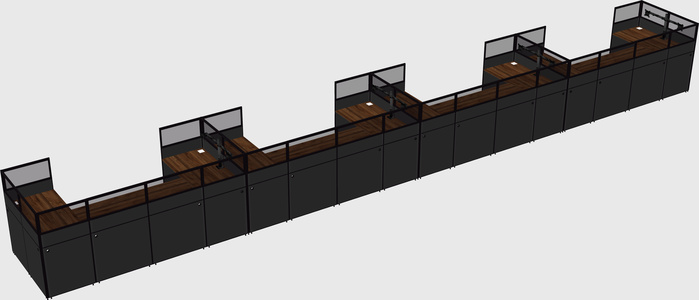 U-shaped cubicle