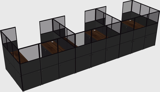 U-shaped cubicle
