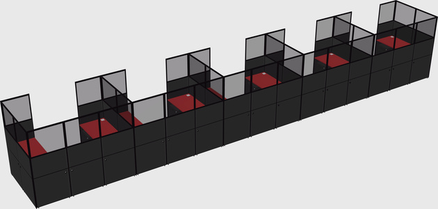 U-shaped cubicle