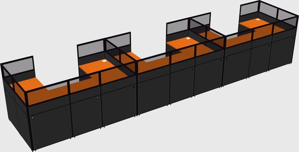 U-shaped cubicle