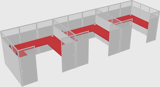U-shaped cubicle