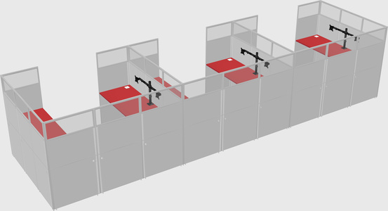 U-shaped cubicle