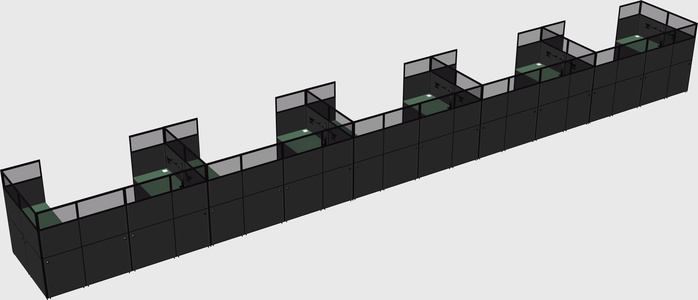 U-shaped cubicle