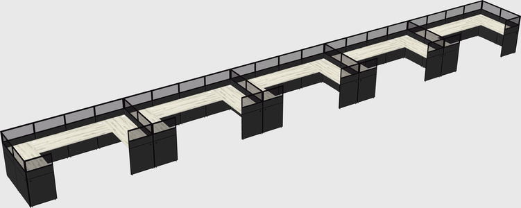 U-shaped cubicle