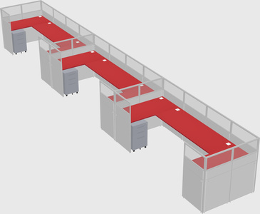 U-shaped cubicle