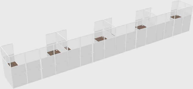 U-shaped cubicle