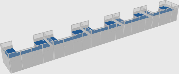 Cabine en u