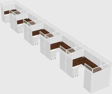 U-shaped cubicle