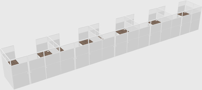 U-shaped cubicle
