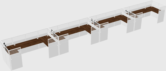 U-shaped cubicle