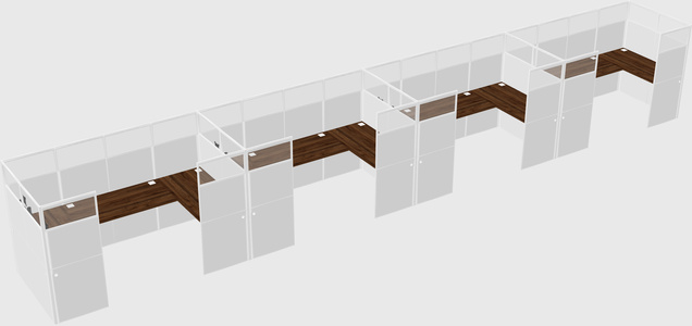 U-shaped cubicle