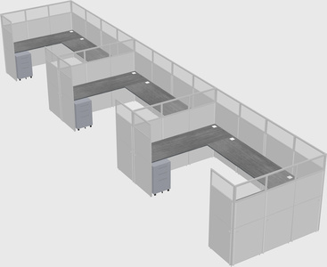 U-shaped cubicle