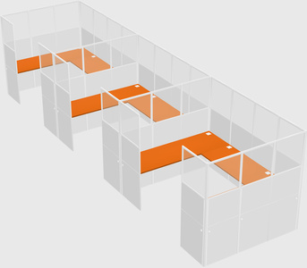 U-shaped cubicle