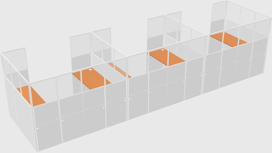 U-shaped cubicle