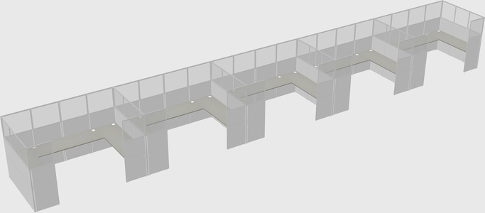U-shaped cubicle