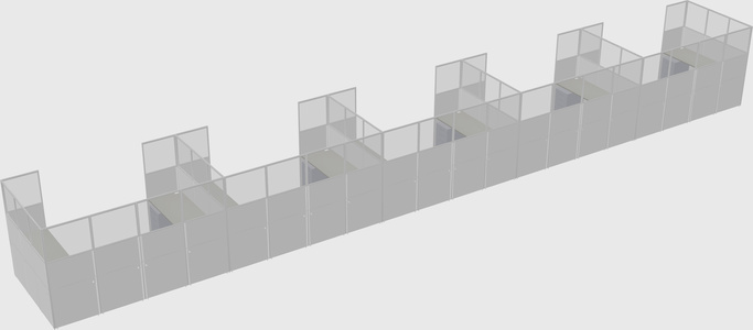 U-shaped cubicle