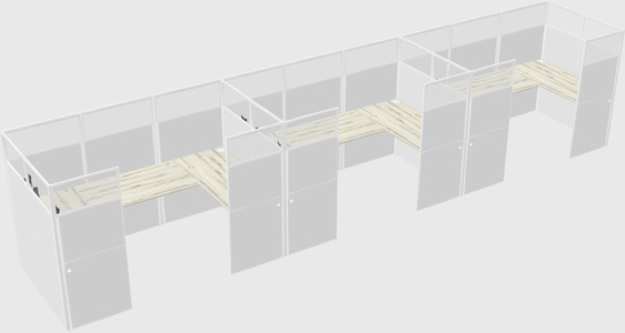 U-shaped cubicle