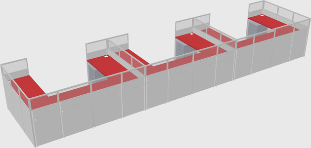U-shaped cubicle