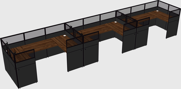 U-shaped cubicle