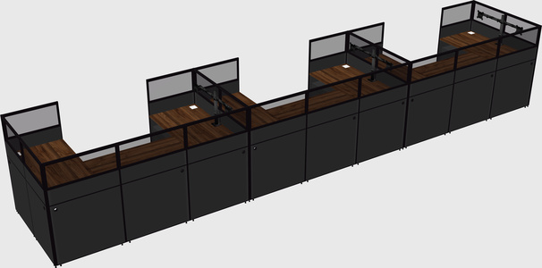 U-shaped cubicle