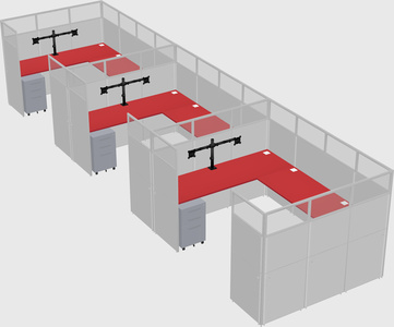 U-shaped cubicle