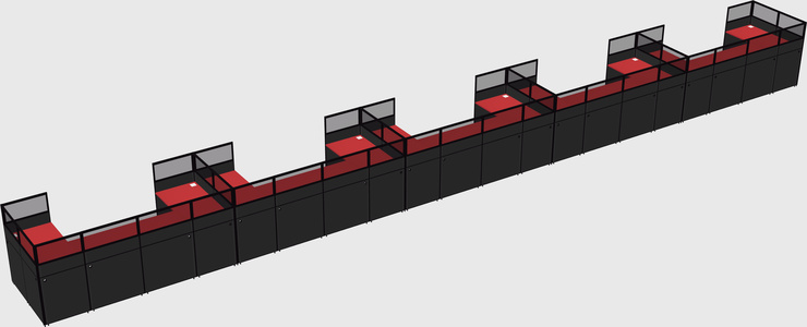 U-shaped cubicle