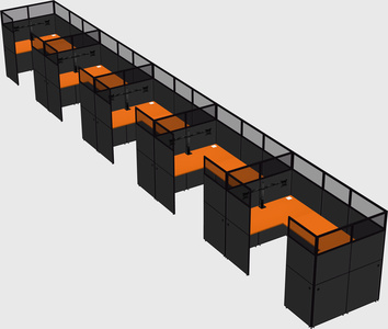 U-shaped cubicle