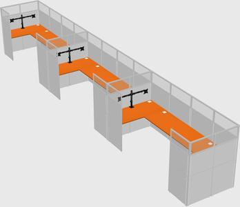 U-shaped cubicle