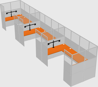 U-shaped cubicle