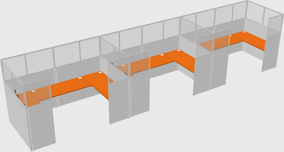 U-shaped cubicle