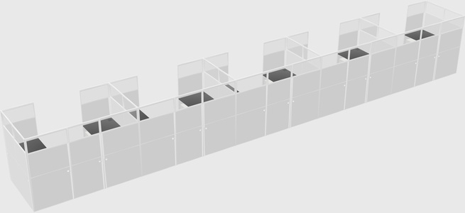 U-shaped cubicle