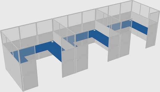 U-shaped cubicle