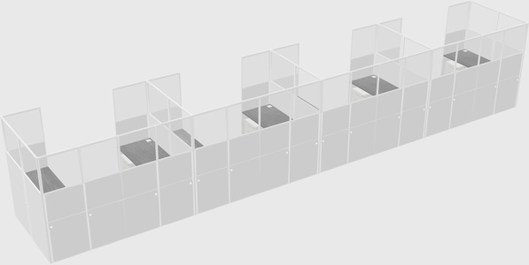 U-shaped cubicle