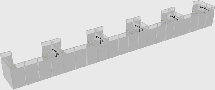 U-shaped cubicle