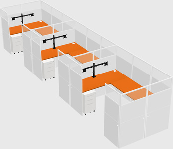 U-shaped cubicle