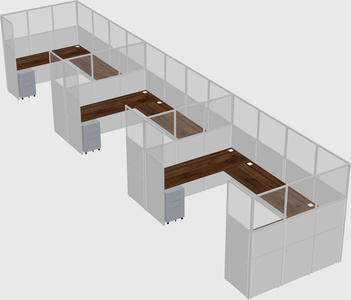 U-shaped cubicle