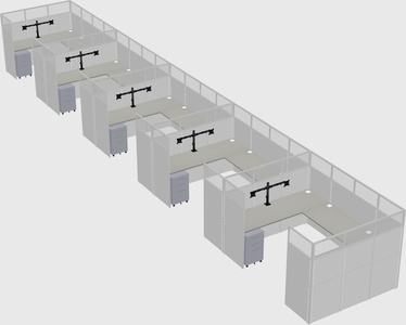 U-shaped cubicle