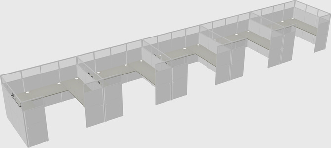 U-shaped cubicle