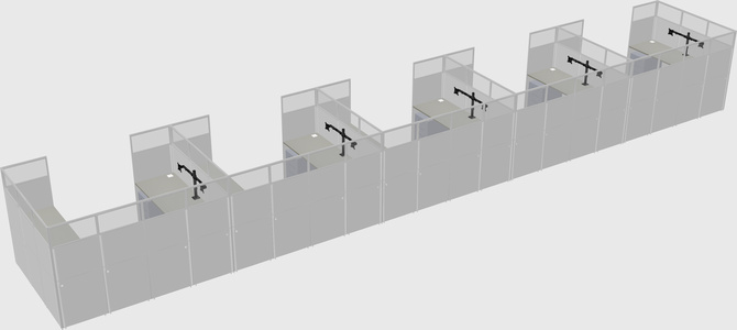 U-shaped cubicle