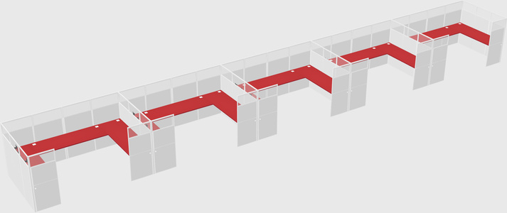 U-shaped cubicle