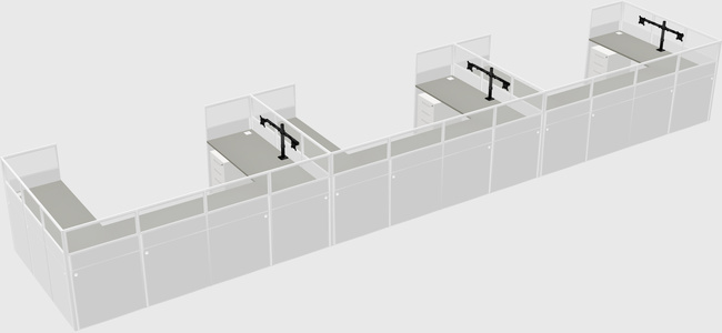 Cabine en u