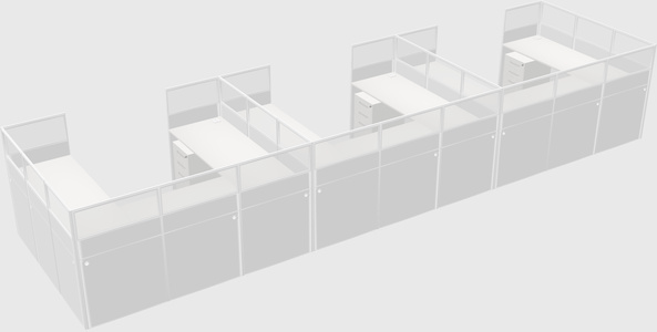 U-shaped cubicle